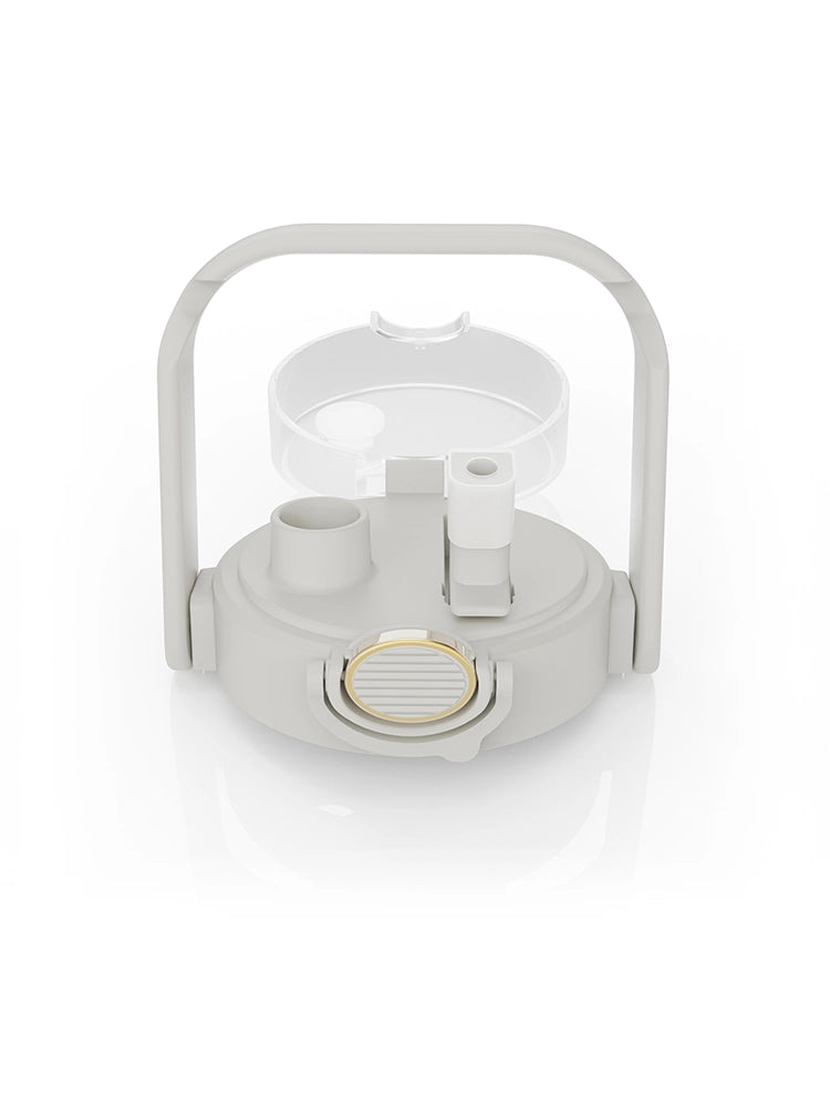 Deckel fuer 2 Liter Glasflasche mit Strohhalm Light grey #color_light-grey