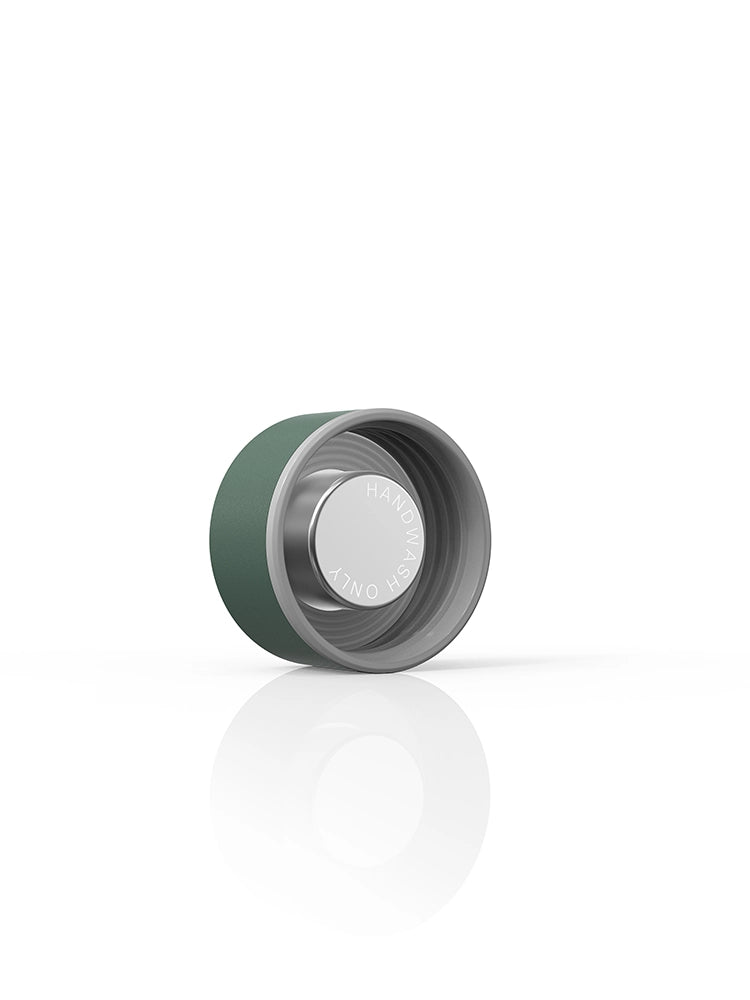 spottle® Edelstahldeckel Jungle green – Innenseite mit Dichtung