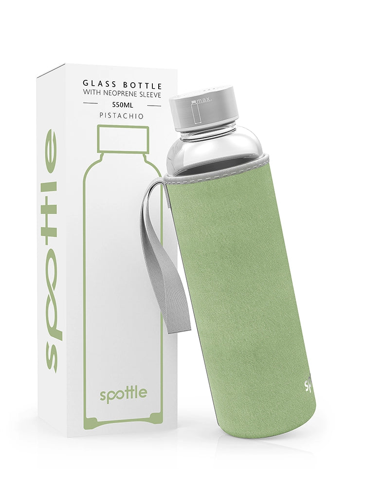 trinkflache-glas-550ml-mit-neoprenhuelle-pistachio #color_pistachio