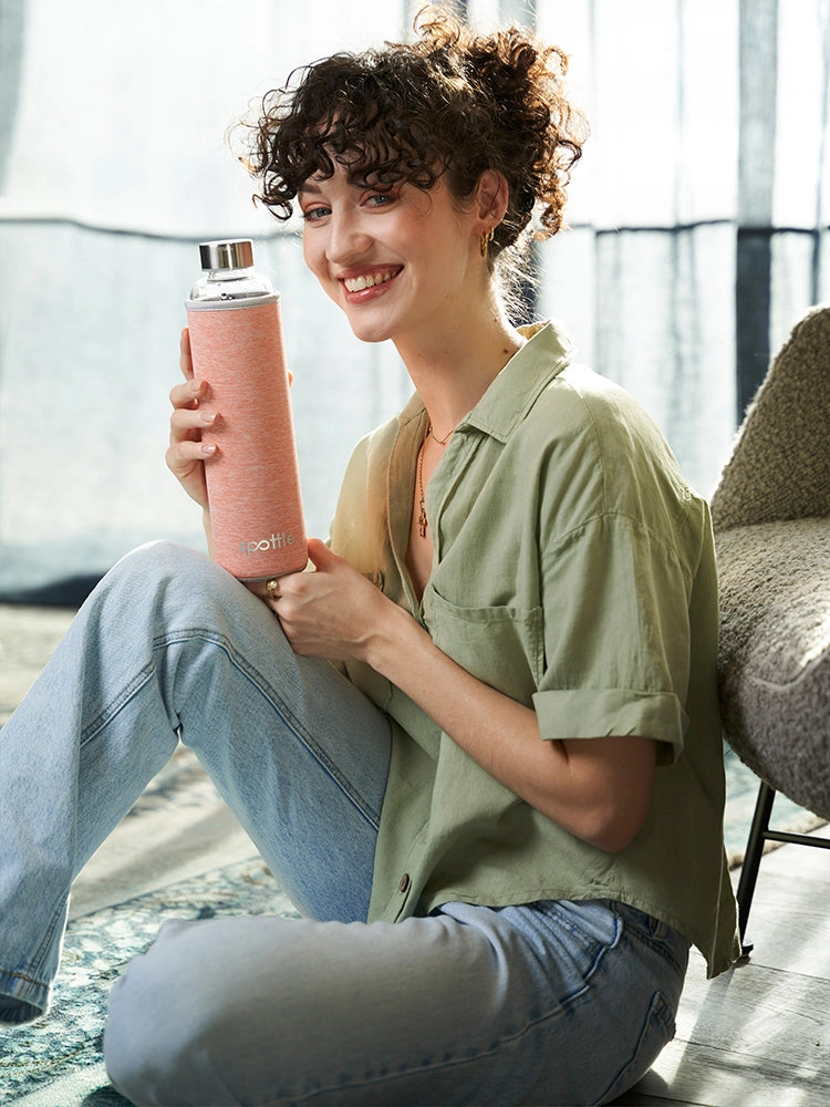 glas-trinkflasche-1l-neoprenhuelle-peach #color_peach