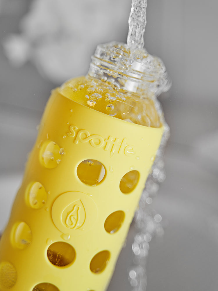 Trinkflasche Glas mit Silikonhülle – 500 ml (16oz)