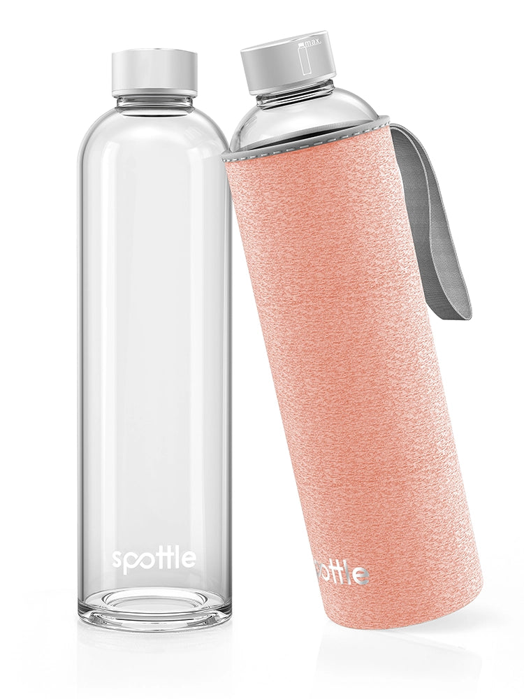 Trinkflasche Glas mit Neoprenhülle – 1 L (32oz)