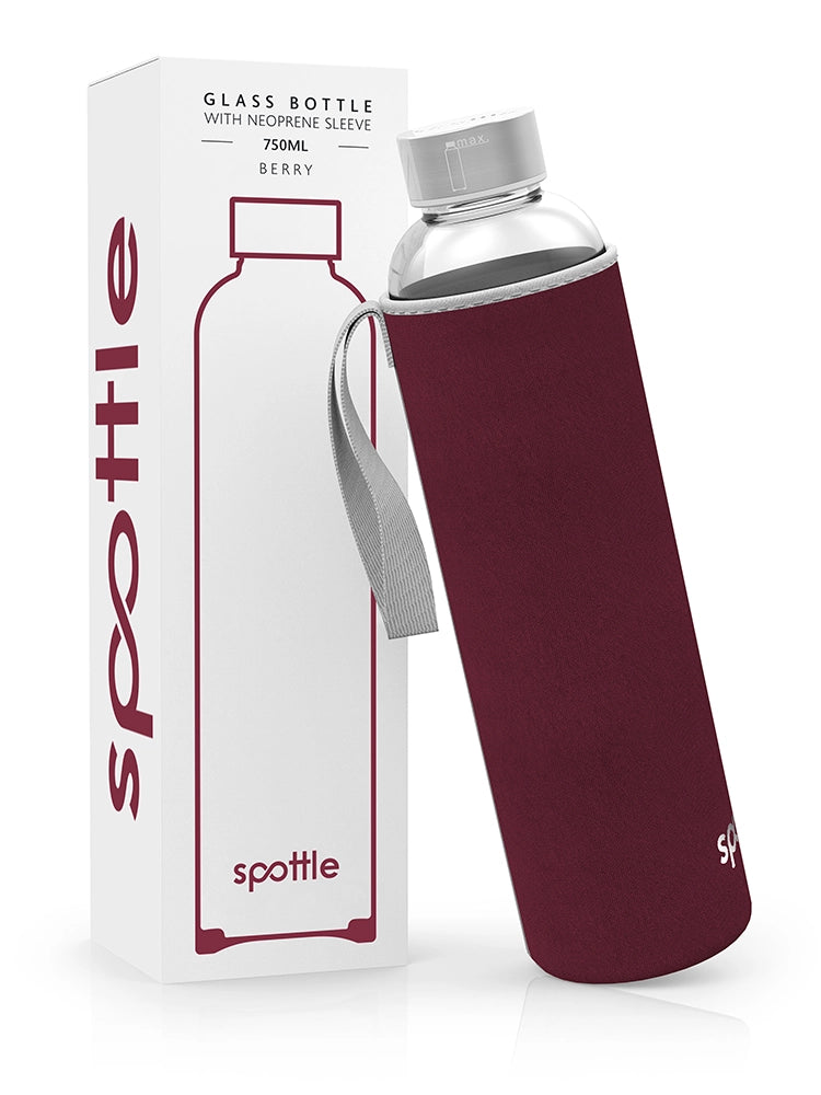 glasflasche-750ml-mit-neoprenhuelle-berry #color_berry