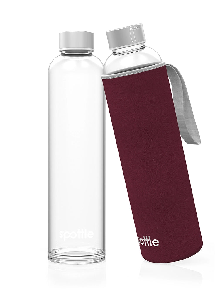 trinkflache-glas-750ml-mit-neoprenhuelle-berry Berry #color_berry