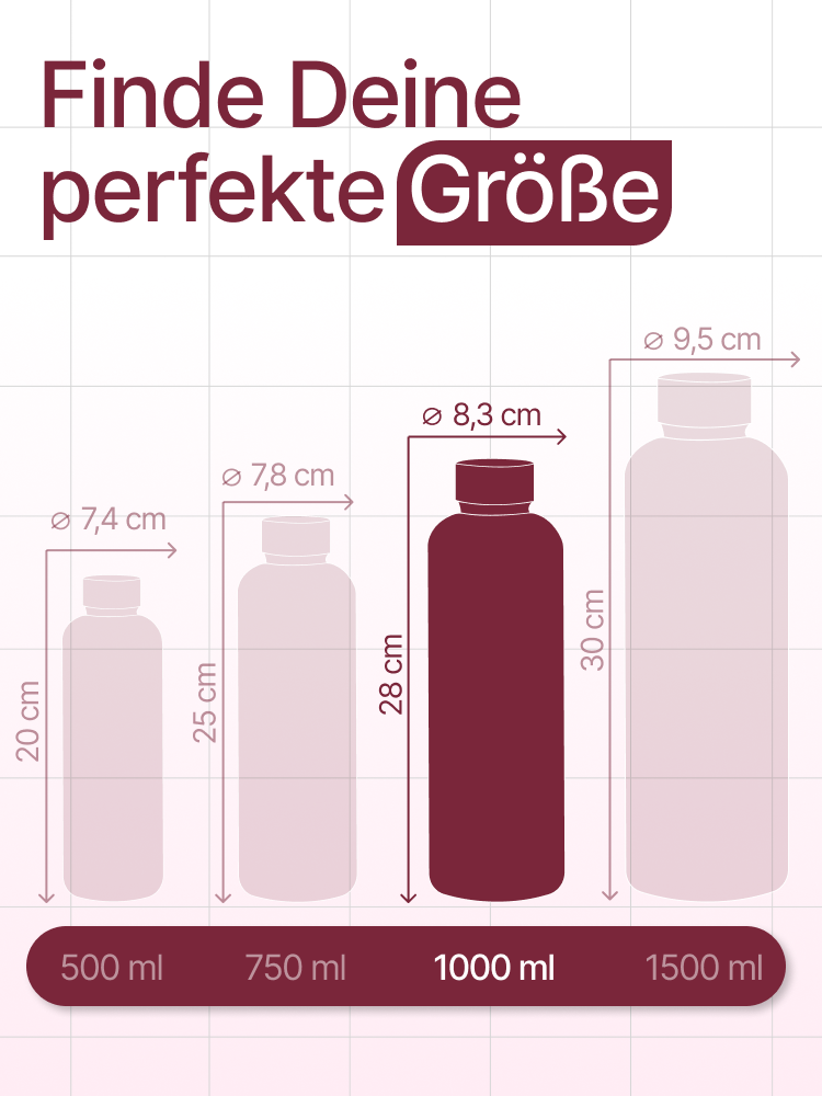 Insulated stainless steel water bottle – 1 L (32oz)