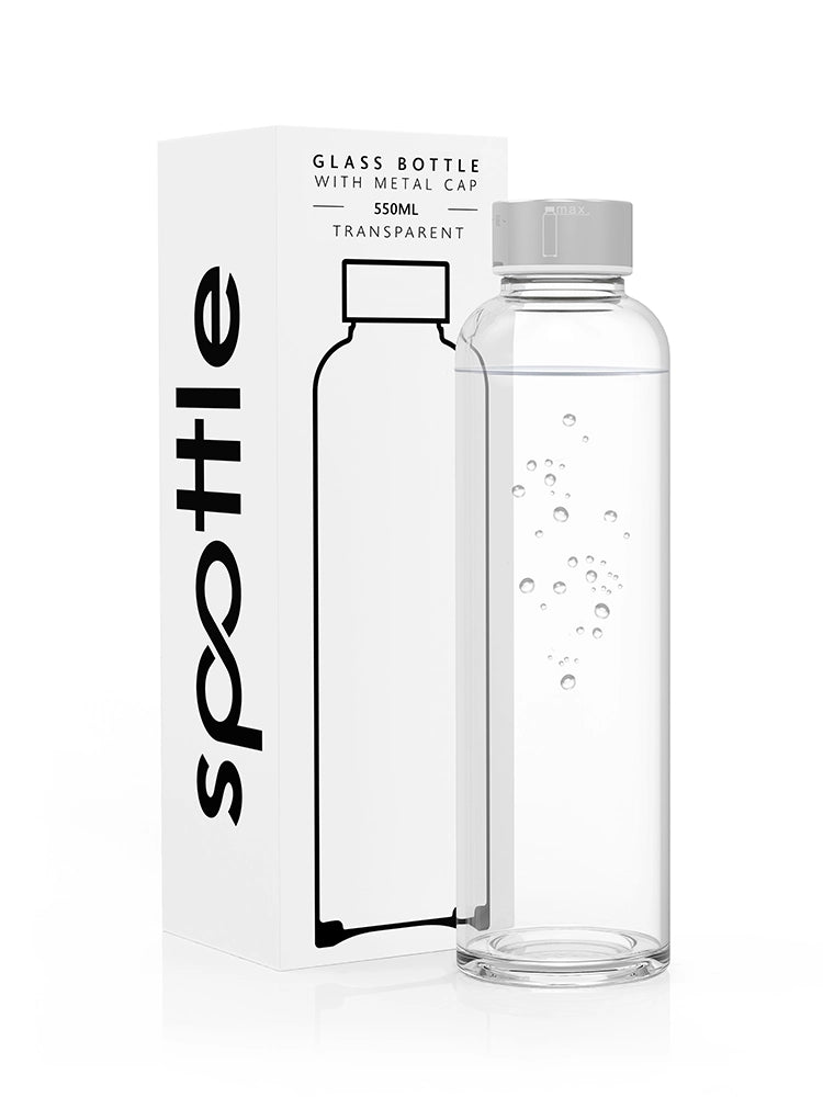 trinkflasche glas 550ml mit verpackung