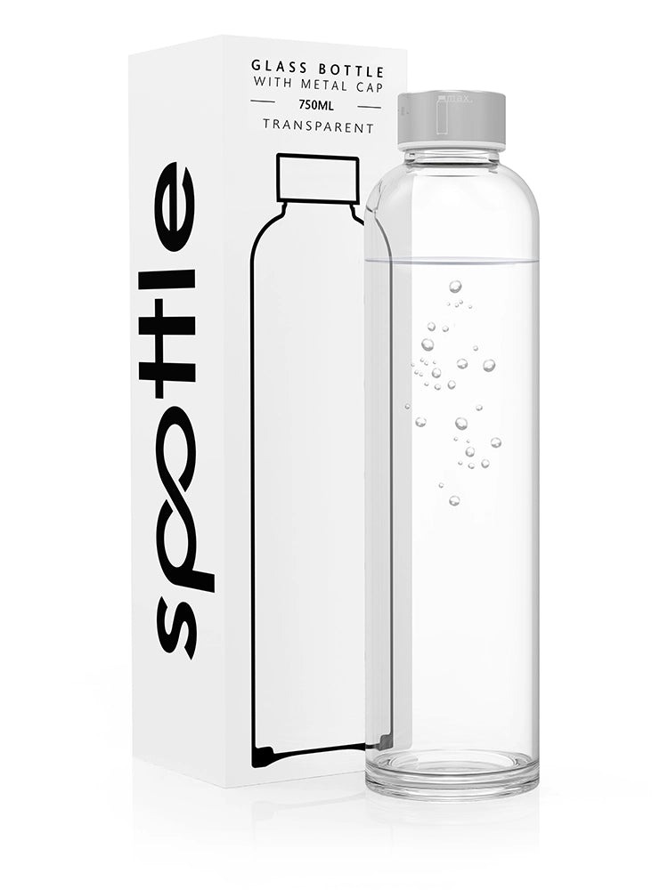 trinkflasche glas 750ml mit verpackung