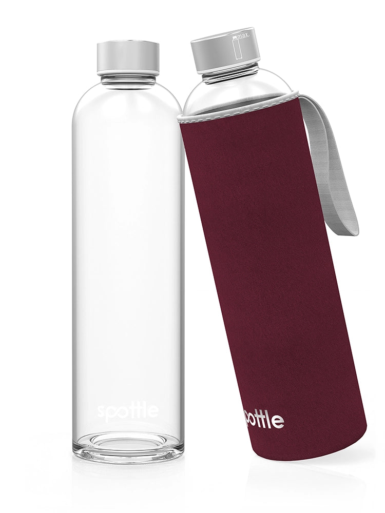 trinkflache-glas-1l-mit-neoprenhuelle-berry #color_berry