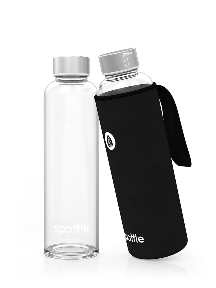 trinkflache-glas-550ml-mit-neoprenhuelle-schwarz #color_black-cotton