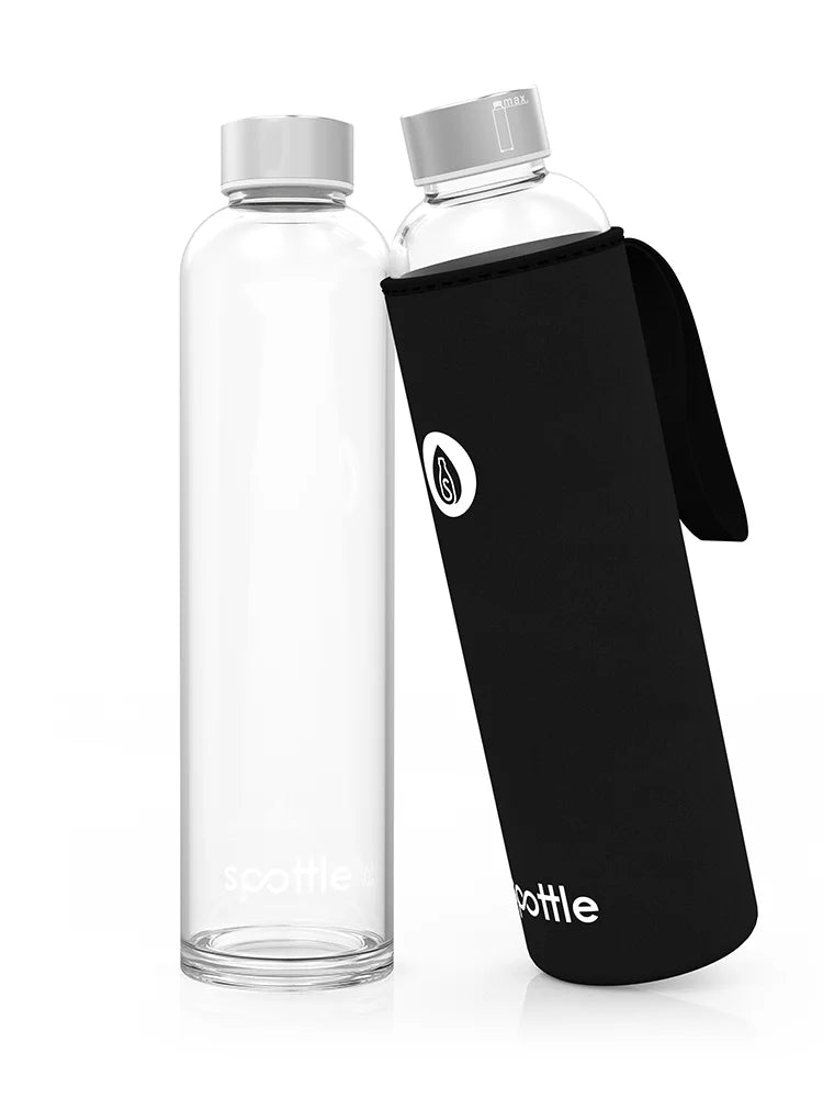 trinkflache-glas-750ml-mit-neoprenhuelle-schwarz Black cotton #color_black-cotton