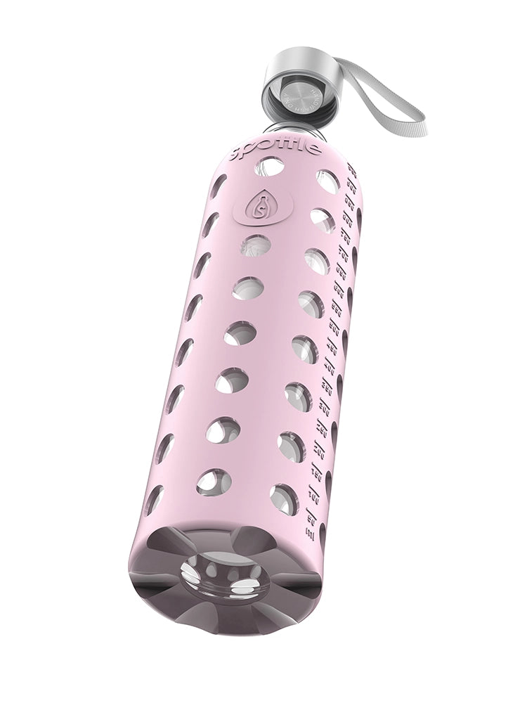 Glass water bottle with silicone sleeve – 1 L