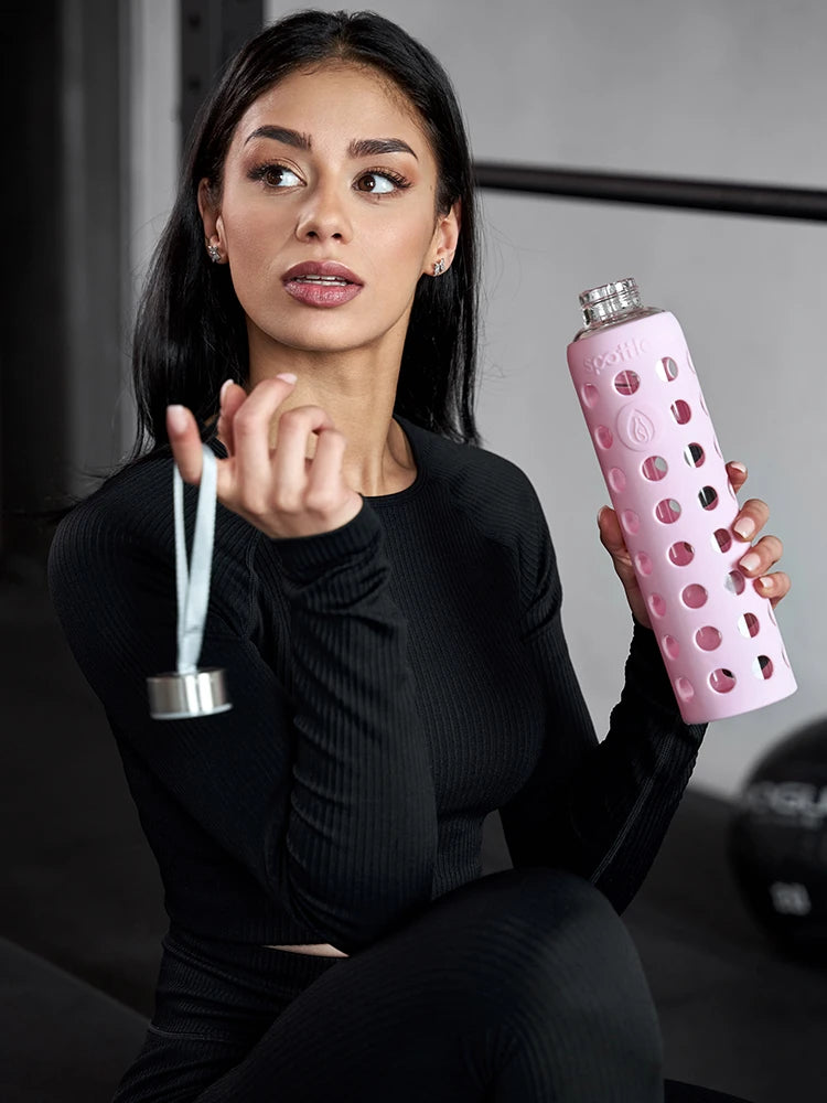 trinkflasche-glas-750-ml-mit-silikonhuelle-rosa Pink #color_pink