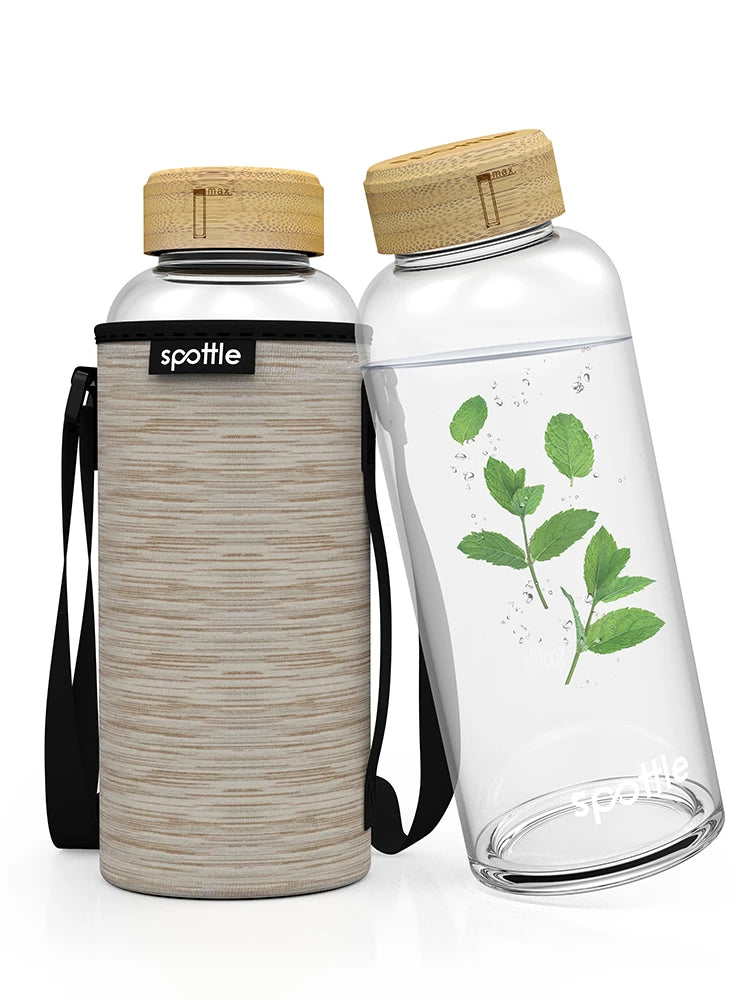 2 Liter Trinkflasche Glas mit Strohhalm  Trinkflaschen online kaufen –  spottle