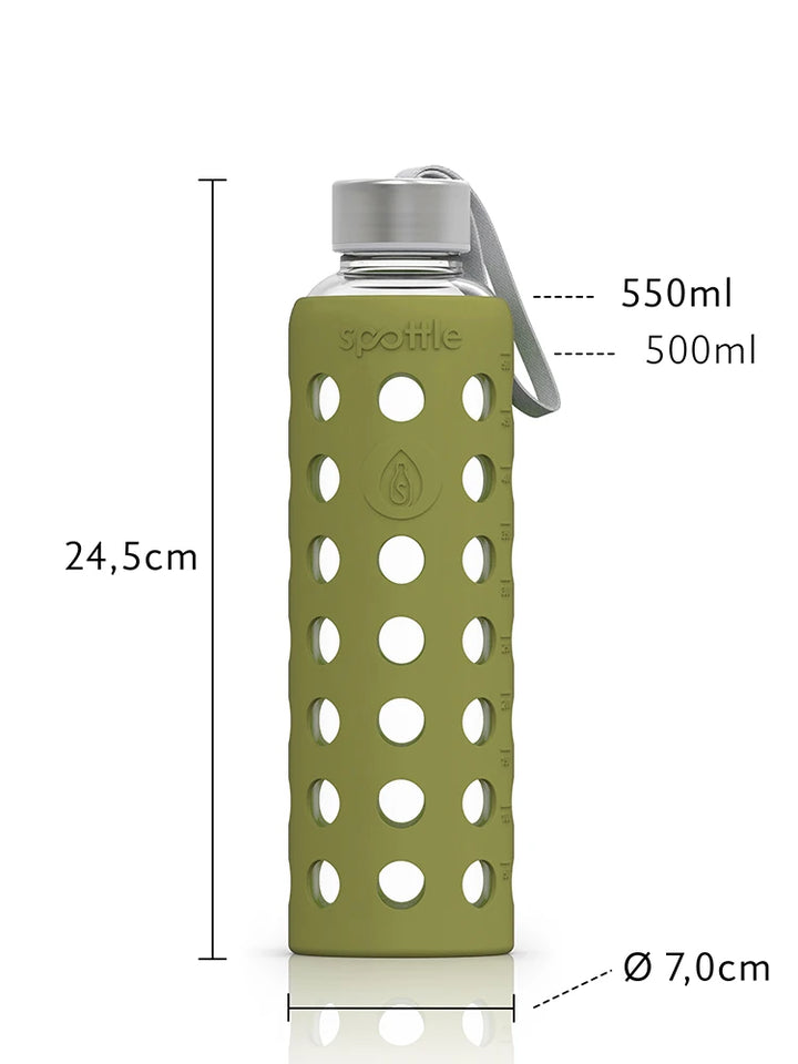 glasflasche-550ml-mit-silikonhuelle-olivgruen #color_olive-green