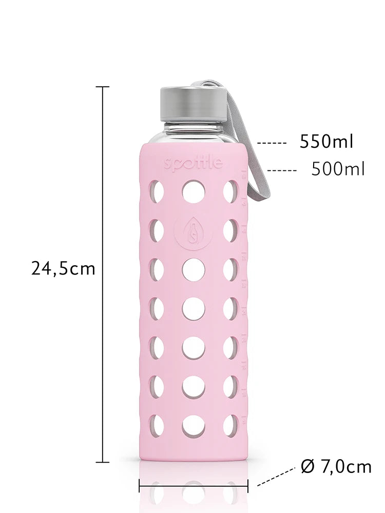 glasflasche-550ml-mit-silikonhuelle-rosa #color_pink