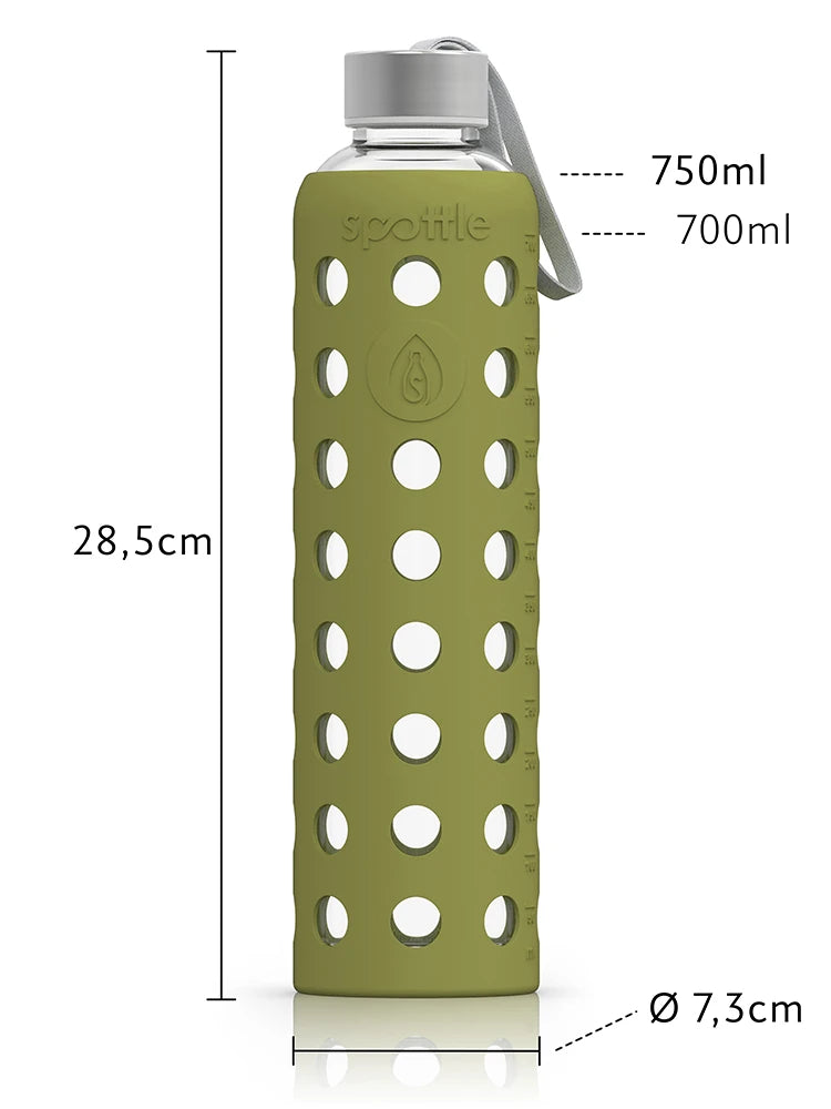 glasflasche-750-ml-schraubverschluss-olivgruen #color_olive-green