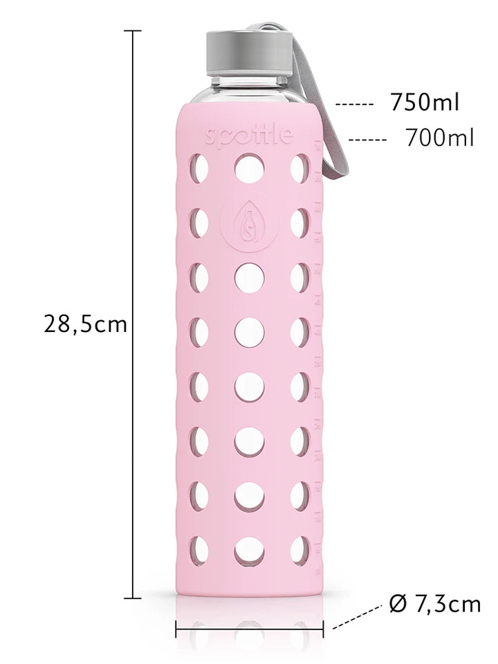 glasflasche-750-ml-schraubverschluss-rosa #color_pink