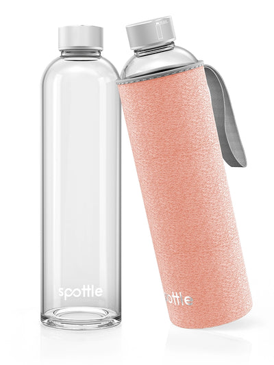 Trinkflasche Glas mit Neoprenhülle – 1 L (32oz)