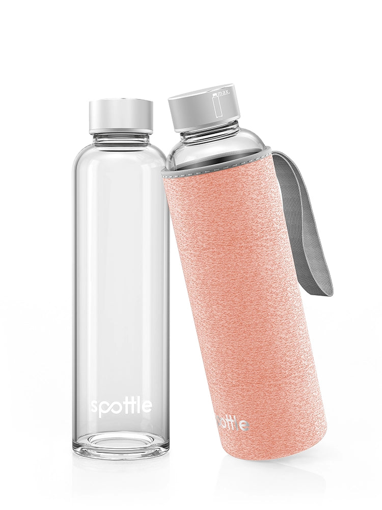 Trinkflasche Glas mit Neoprenhülle – 500 ml (16oz)