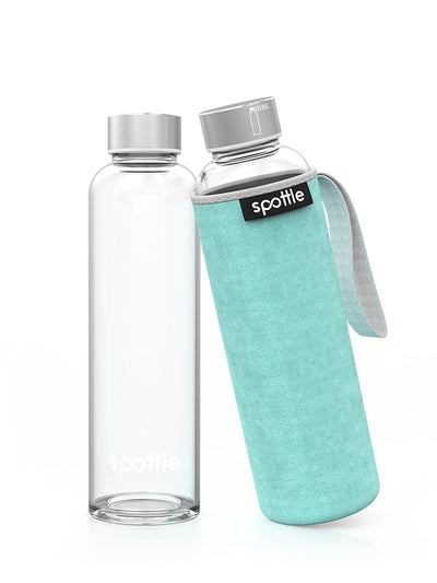 glasflasche mit neoprenhuelle 550ml Turquoise #color_turquoise