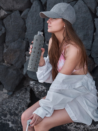 Trinkflasche Glas mit Silikonhülle – 750 ml