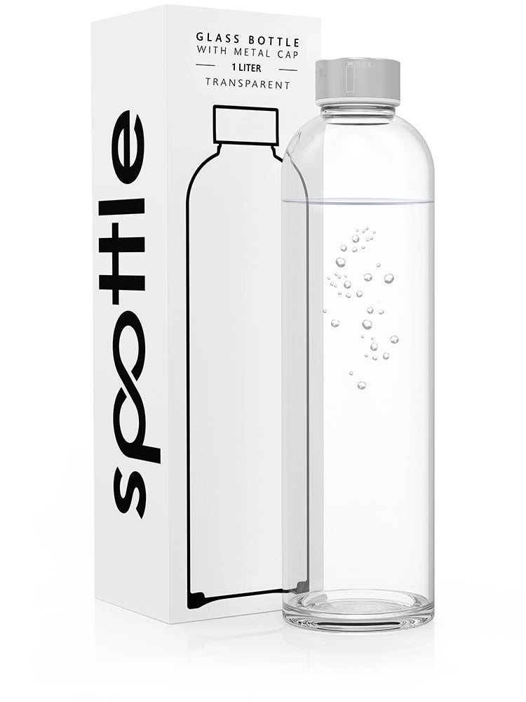 trinkflasche glas 1 Liter mit verpackung
