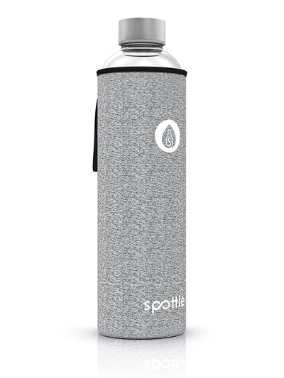 spottle-glasflasche-mit-neopren-huelle-1-l-grau Mixed grey #color_mixed-grey