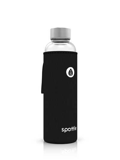 spottle-glasflasche-mit-neopren-huelle-550-ml-schwarz Black cotton #color_black-cotton