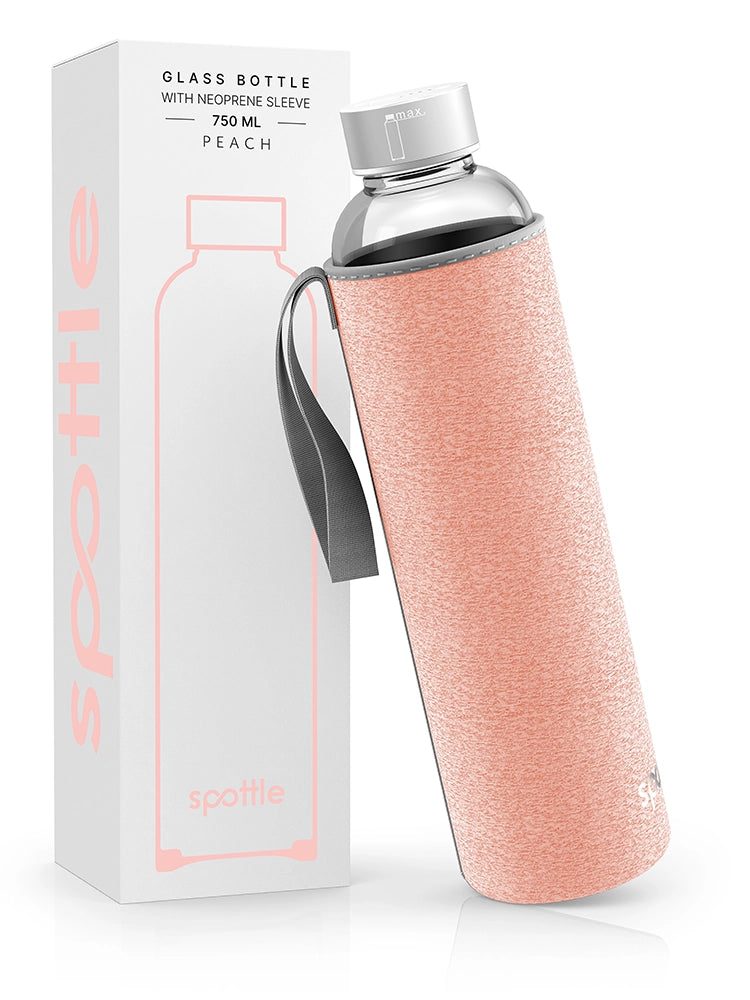 Trinkflasche Glas mit Neoprenhülle – 750 ml (24oz)