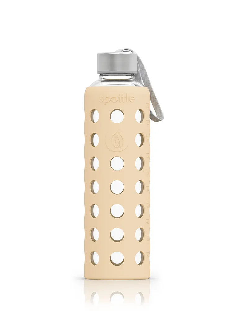 spottle-glasflasche-mit-silikonhuelle-550ml-beige Beige #color_beige