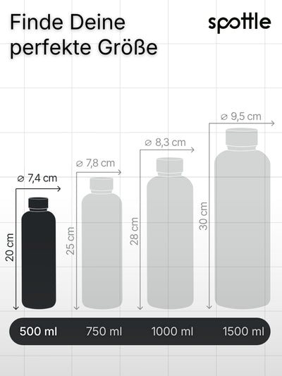 Thermos- Trinkflasche aus Edelstahl – 500 ml (16oz)
