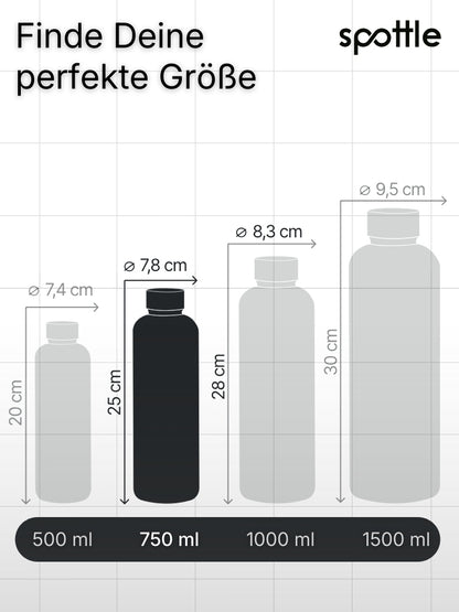 Insulated stainless steel water bottle – 750 ml (24oz)