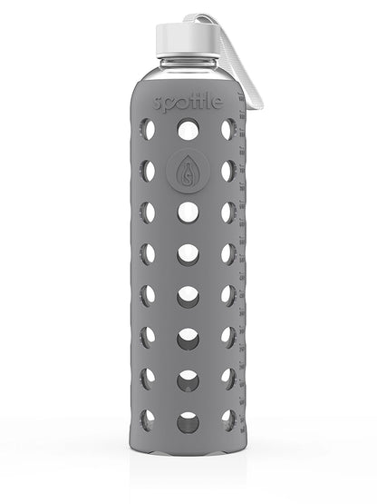 Trinkflasche Glas mit Silikonhülle – 1 L (32oz)