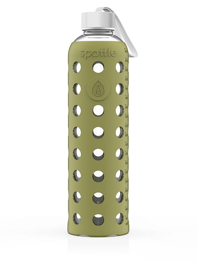 Trinkflasche Glas mit Silikonhülle – 1 L (32oz)