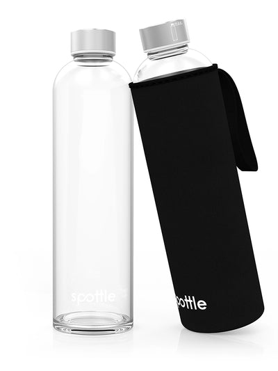 Trinkflasche Glas mit Neoprenhülle – 1 L (32oz)