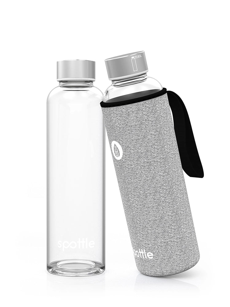 Glass bottle with neoprene sleeve 550ml