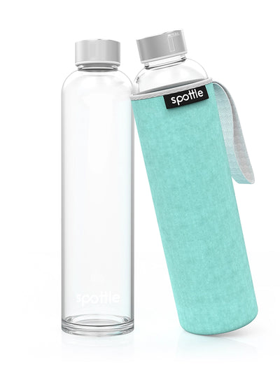 trinkflache glas 750ml mit neoprenhuelle Turquoise #color_turquoise