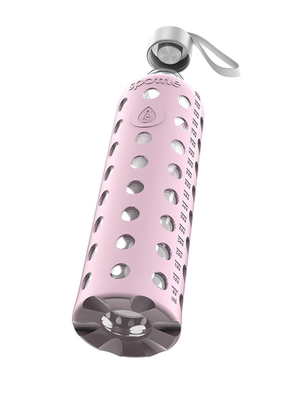 Glass water bottle with silicone sleeve – 1 L