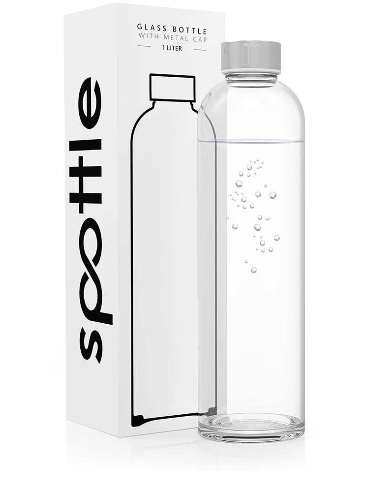 Trinkflasche aus Glas – 1 Liter
