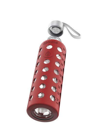 Glass water bottle with silicone sleeve – 500 ml