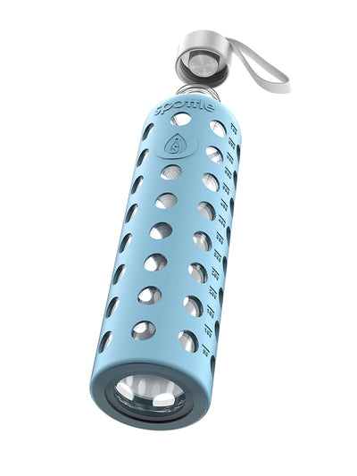 Glass water bottle with silicone sleeve – 750 ml